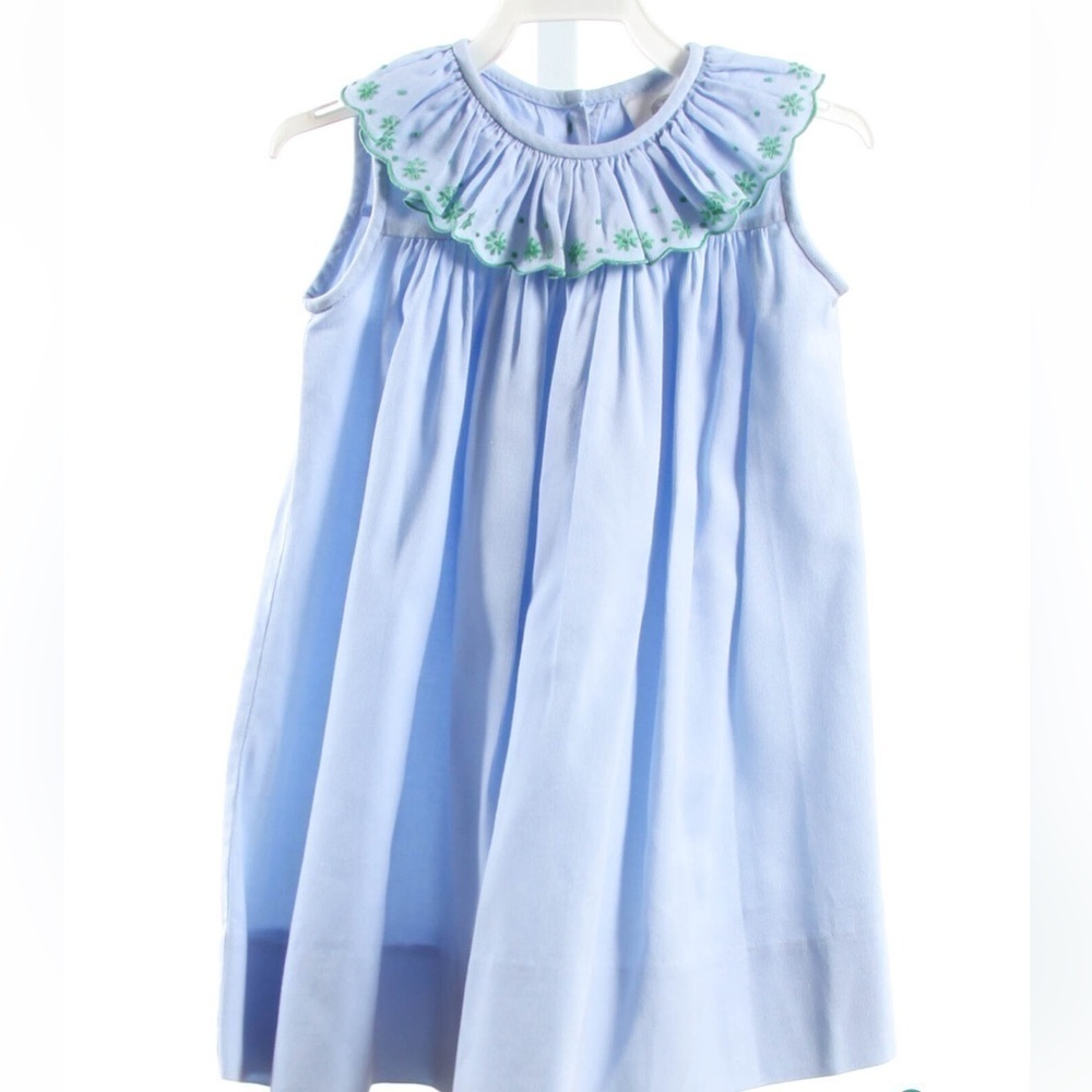 The Proper Peony smocked ruffle sleeveless 2piece dress bloomers Sz 12 M‎ girl